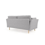 Kave Home - Canapé Gilma 2 Places Gris Clair avec Pieds Finition Naturelle 170 cm