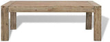 EBTOOLS Table basse laquée élégante en bois d'acacia massif avec finition brossée 110 x 60 x 40 cm