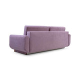 MEUBLO Canapé Convertible en Velours 3 Places Tissu Saphir (Vert Clair)