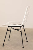 SKLUM Chaise en Rotin Synthétique Gouda Colors Blanc Noir