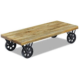 vidaXL Table Basse pour Salon Table d'appoint en Bois de manguier 120x60x30 cm