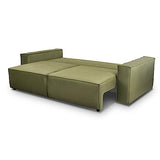 Siblo Canape Lit 3 Places - Valeria Collection Meubles de Salon - Confortable Canapé Convertible - Canapé 3 Places - Vert Clair - 249x111x90cm