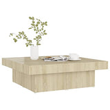 vidaXL Table Basse Table d'Appoint Table de Canapé Bout de Canapé Meuble de Salle de Séjour Salon Intérieur Chêne Sonoma 90x90x28 cm Aggloméré
