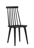 Duhome Chaise Salle à Manger Lot de 2 en Bois laqué Noir Design Retro Chaise scandinave avec Dossier Arrondi modèle Clovis