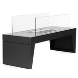 Moritz Cheminée sur pied - Diviseur de pièce - 80 x 30 x 41 cm - Brûleur au bioéthanol