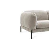 Mobilier-Deco Heidi - Canapé 3 Places en Velours côtelé Taupe