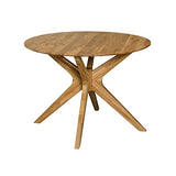 Nordic Story Table de salle à manger ronde Raund, en bois massif chêne, idéale pour cuisine salon, meubles style nordique scandinave, 105 x 105 x 75 cm, chêne naturel