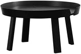 FHW Side Table de chevet Coin Table nordique Salon Table basse ronde Table basse Mode Creative bois Table d'appoint table basse (Color : Black, Size : 72 * 40cm)