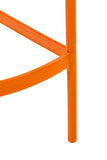 CLP Lot De 2 Tabourets de Bar Air en Plastique I Chaise Haute Intérieur Extérieur avec Dossier Et Repos-Pieds, Couleur:Orange