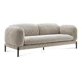 Mobilier-Deco Heidi - Canapé 3 Places en Velours côtelé Taupe