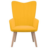 vidaXL Chaise de Relaxation Siège de Relaxation Chaise de Détente Fauteuil de Salon Salle de Séjour Siège de Salon Intérieur Jaune Moutarde Velours