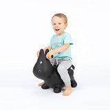 Tootiny Vache sauteuse, Jouet Gonflable en Caoutchouc de Haute qualité avec Pompe, pour Enfants à partir du 12 Mois de Vie,6 Couleurs Pastel (Black )