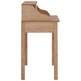 vidaXL Bureau Table d'Ordinateur Informatique Table d'Etude Table d'Ecriture Table de Travail Maison Salle d'Etude Bois de Teck Massif