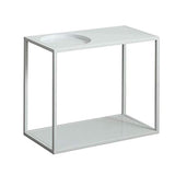 Jcnfa-Tables Table Basse d'appoint en métal Moderne, Table d'appoint canapé avec Rangement étagère, étagères en métal, for la Salle à Manger du Couloir du Salon, Blanc