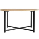 TecTake Table Basse Ronde de Style Industriel Table de Salon Table de canapé Table d’appoint Bois MDF – diverses Couleurs (Marron Clair)