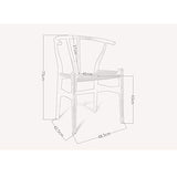 Fauteuil Simple en Osier Fait à la Main - Chaise de Salle à Manger en Bois Massif Mobilier de Restaurant Occidental Chaise de café Chaise de Cuisine et de Salle à Manger en Bois médiévale