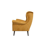 E-MEUBLES Fauteuil en 1 Place en Tissu Fixe - Velo (Bleu Marine)