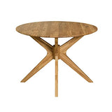 Nordic Story Table de salle à manger ronde en chêne massif idéal pour la cuisine, le salon, les meubles style nordique scandinave (105 x 105 x 75 cm)