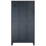 vidaXL Armoire à Casiers Métal Style Industriel Vestiaire Rangement Chambre