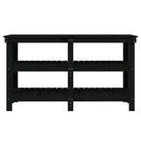 vidaXL Banc de travail Noir 142,5x50x80 cm Bois de pin massif