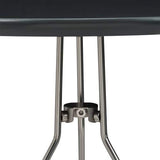 Relaxdays Table console table d'appoint canapé table basse gigogne lot de 2 design design moderne avec plateau rond en bois gris mat laqué diamètre 60 et 40 cm pieds en métal, gris mat