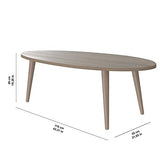 Marque Amazon - Movian - Table basse ovale Adour Modern, 55 x 110 x 39, Effet Chêne