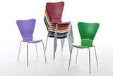 Chaise Empilable Calisto en Bois - Assise Ergonomique - Chaise de Salle d'Attente en Bois Chaise, Hauteur Assise 45 cm -Couleurs au Choix:, Couleurs:Bleu Clair