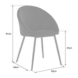 Happy Garden Lot de 2 chaises Vintage Diane Velours Vert