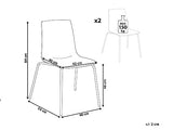 Lot de 2 Chaises de Salle à Manger Transparentes en Polycarbonate Elégante Silerton