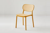Kosmi - Chaise de Salle à Manger Moutarde Style Vintage