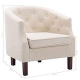 vidaXL Fauteuil avec Revêtement en Tissu Beige Salon Salle de Séjour Canapé
