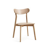 Kave Home - Chaise Safina en placage de chêne et Bois d'hévéa Massif