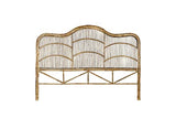 Item Ventemeublesonline TÊTE DE LIT en ROTIN Naturel 178X4X128, Blanc