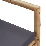 vidaXL Banc de Jardin avec Coussins Meuble d'Extérieur Banc de Patio Meuble de Jardin Banc de Terrasse Banc d'Arrière-Cour 115 cm Bambou