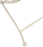 CLP Chaise De Jardin Pliante Sadao I Chaise D'Extérieur en Fer Forgé avec Hauteur D'Assise 44 cm I Chaise Design pour Terrasse Ou Balcon, Couleur:crème Antique