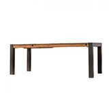 Meubletmoi Table Repas Extensible Style Industriel/Structure métal et Plateau en Bois d'acacia / 160/210 x 90 cm/Facture et Finitions soignées – Collection Workshop