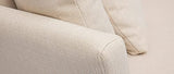 Canapé scandinave 3 Places déhoussable Beige et Pieds Bois Oslo