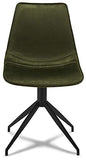 Ibbe Design Isabel Lot de 2 Olive Verte Pivotantes Chaises Salle à Manger en Tissu Velours Salle à Manger Salon Bureau Cuisine, Assise Rembourrée Scandinaves, Pieds en Métal