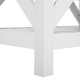 Beliani Table Basse 100 x 60 cm en MDF Effet Bois Clair et Blanc avec Plateau de Rangement pour Salon de Style Traditionnel, Moderne ou Scandinave