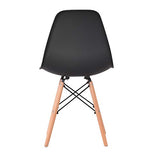 KunstDesign Ensemble de 4 chaises de Salle à Manger, Design Ergonomique, Pieds en Bois de hêtre Naturel, Look Moderne du Milieu du siècle（Noir