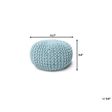 Beliani Pouf Bleu Clair 40 x 25 cm Conrad