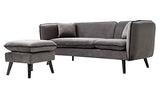 Canapé d'angle modulable scandinave en Tissu Gris