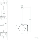 Suspension Métal et Raphia Hades ILUZZIA Naturel