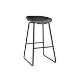 Miliboo Tabourets de Bar Design Noirs H75 cm (Lot de 2) Pebble