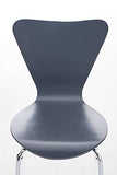 Chaise Empilable Calisto en Bois - Assise Ergonomique - Chaise de Salle d'Attente en Bois Chaise, Hauteur Assise 45 cm -Couleurs au Choix:, Couleur:Gris