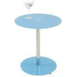 Albatros Table en Verre Sunset, Bleu, Table d'appoint Ronde, Hauteur 50cm, Table de Cocktail/Table Basse