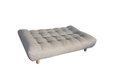Meubletmoi Canapé Greige Gris/Beige 3 Places Convertible lit - Banquette système Facile clic-clac - Moelleux et Confortable - Maya