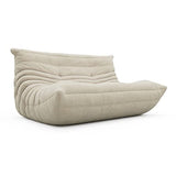 1inchome Togo Chauffeuse 2 Place, Lazy Floor Canapé en Velours Daim Doux Chaise Longue Accent Pouf Canapé pour Salon Chaise d'angle Chambre Salon Bureau (Gris)