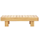 Goliraya Table Basse Bois d'Acacia Solide et Durable Style Vintage 100x60x25 cm