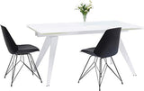 Kare Salle, Table à Manger, Verre, Blanc, 160 40 x90cm